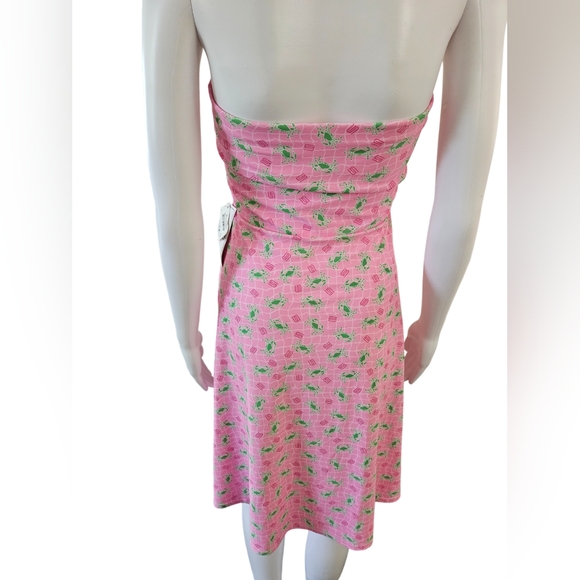 2/$20 NWT Southwind Apparel Laguna Bandaeu "Preppy Crab" Print Beach Dress Small - Picture 6 of 11